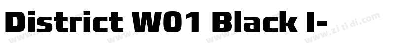 District W01 Black I字体转换